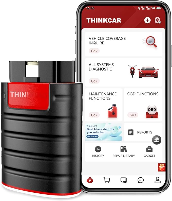 Thinkdiag OBD2 Scanner Bluetooth Full System Bidirectional Diagnostic Scan Tool OE Level Code Reader with ECU Function 15+