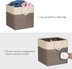 Univivi Foldable Storage Bin [4-Pack] Collapsible Cube Storage Basket with Sturdy Carry Handles for Shelf Closet Nursery Home
