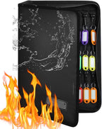 Sdstone Zippered Key Case,Fireproof and Waterproof Key Organizer with 60 Key Tags Key Storage,Portable Manager, Landlord Zipp