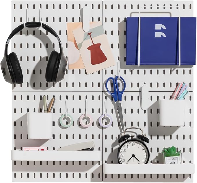 Keepo Pegboard Accessories, Peg Board Accessory Kit for Wall Organizer, Container, Racks, and Pegboard Hooks, Peg Board Shelv