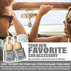 C Classy Car Air Freshener Hanging 2 Pack, Vanilla Amber Essential Oil Diffuser for Cars, Cute Car Accessories, Long-Lasting 
