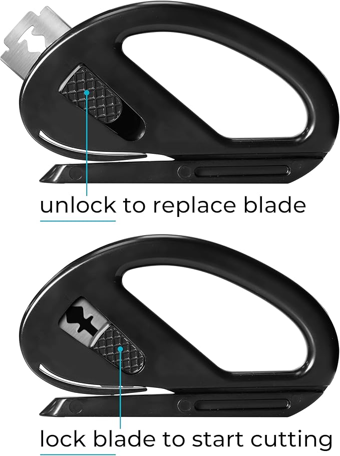 VViViD Safety Cutter, Pack of 3, for Vinyl Car Wrap, Window Film, Stationary, with 3 blades and 3 storage bags