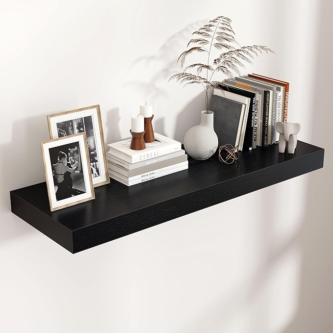 Floating Shelves for Wall, 36 Inch Wide x 12 Inch Deep Floating Shelves, Long Wood Floating Wall Shelf Shelves for Living Roo