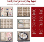 BOOVO Jewelry Box For women, 6 Layer Large Jewelry Organizer With Mirror, Multi-Function Storage Box With Lock, Accessory Hol