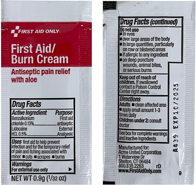 First Aid Only 6060 All-Purpose 10-Person Emergency First Aid Kit for Business, Worksite, Home, and Car, 57 Pieces
