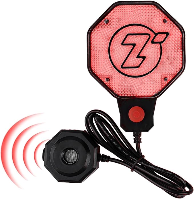 ZONETECH Garage Parking Sensor Ultrasonic Car Parking Stopper for Garage with Red/Yellow/Green LED Indicators –Adjustable Sto