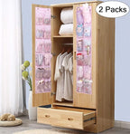 MISSLO Over The Door Shoe Organizer 12 Large Mesh Pockets Hanging Narrow Closet Door, Baby Hanging Shoe Rack Kids Closet Stor