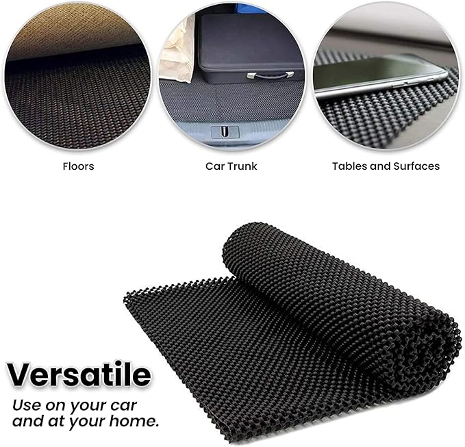 Zento Deals Car Roof Mat for Cargo Bag Mesh Rubber Mat for Car Roof Carrier Bag, Anti-Slip, Extra-Cushioning, Car Roof Padding, and Home Rubber Mat,Grip, Universal Usage,Car Roof Racks (2)