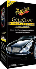 Meguiar's Gold Class Carnauba Plus Premium Liquid Wax Kit, Car Detailing Kit with a Pure Carnauba Wax Blend and a Foam Applicator Pad for Keeping Glossy Paint Protected Like a Pro, 16 Oz Bottle