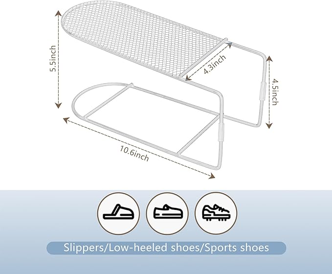 CiBiZi Shoe Slots Organizer 20Pack Metal Shoe Stackers for a Pair of Shoes Display Shelf Shoe Holder Shoe Storage Closet Orga
