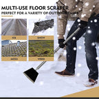 Garden Shovel, Floor Cleaning Scraper Tool, Snow Shovel Ice Scraper, 47 inch Weed Removal Tool with 3 Sections Long Handle for Moss,Sidewalks, Driveway Yard Working - Heavy Duty