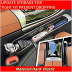 2-Pack Adjustable Car Seat Gap Filler (8.46"–12.99"), Multifunctional Seat Side Organizer, Universal Fit Gap Stopper with Push-Pull Design, Prevents Items from Falling Between Seats