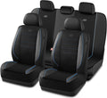 Skechers Air-Cooled Memory Foam Seat Covers,Mesh Thick Car Seat Covers,Piping Leather Car Seat Cover,Airbag Compatible,Automo