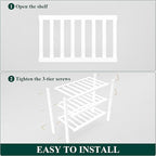 Smiry Bamboo Shoe Rack for Closet, 3 Tier Small Wooden Stackable Shoe Organizer, Free Standing Shoes Storage Shelf for Entryw