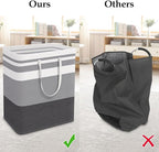 StorageRight Laundry Basket Hamper Large Collapsible Laundry Hamper with Easy Carry Handles，Freestanding Clothes Hampers for 