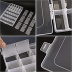 Umirokin 2 Pack 36 Grids Bead Organizer Box, Plastic Craft Organizers and Storage with Adjustable Dividers, Screw, Parts & Ta