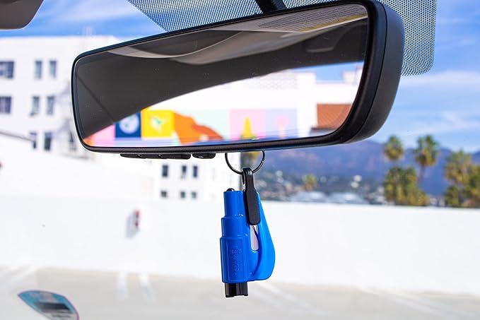 resqme The Original Emergency Keychain Car Escape Tool, 2-in-1 Seatbelt Cutter and Window Breaker, Made in USA, Family Pack o