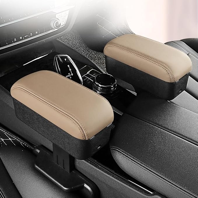 JEYODA Car Armrest Box with Cup Holder Car Central Liftable Armres Storage Organizer Box Arm Rest，Car Seat Gap Filler Organiz