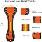 Safety Hammer, 10 Pack Car Emergency Escape Tool Car Window Breaker and Seat Belt Cutter with Light Reflective Tape for Famil