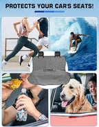 Terry Cloth Car Seat Cover - Waterproof Sweat Proof Towel Seat Protector, Washable Absorbent Seat Towel for Gym/Beach/After W