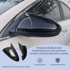 Side Rearview Mirror Cover For Kia Forte 2019-2024 Accessories Aggressive Look Sport Door Side LH & RH Exterior Rearview Mirror Guard Cover Trims Glossy Black（Without Turn Signal)