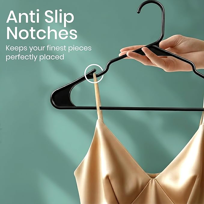 Utopia Home Plastic Hangers 100 Pack - Perfect Space Saving Clothes Hanger - Durable and Strong - Perfect Closet Organizers w