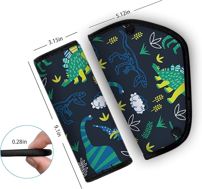 Shoulder & Belly Protective Padding - Soft Breathable Hypoallergenic Cushion Cover, Cartoon Dinosaurs
