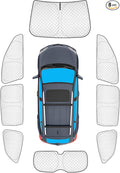 KMF 8pcs Thicken Sun Shades for Subaru Ascent 2019-2025 Accessories, Full Car Window Covers Sunshade for Windshield Side Rear, UV Block and Blackout Protect Privacy for Camping