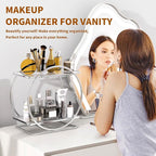 Perfume Organizer for Bedroom Dresser- Sliver Makeup Organizers for Vanity, 2 Tier Bathroom Countertop Organizer Perfume Tray