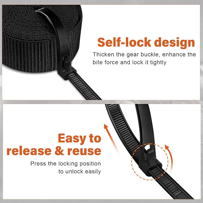 Ratchet Tie Down Straps, 2340lb Break Strength, 4pc 1inch x 16FT Tie Down Strap Set with Padded Handles & Coated S Hook W/Safety Clip, Cargo Strap Tie Down for Motorcycle, Truck (Black)
