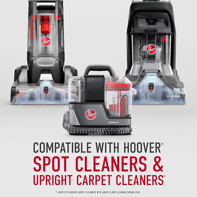 Hoover CleanSlate 5-Piece Interior Car Cleaning Kit, Compatible with Hoover Spot & Carpet Cleaners, Removes Wet & Dry Messes,