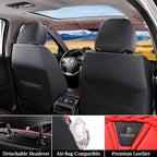 FLORICH Leather Seat Covers, Seat Covers Full Set, Car Seat Protectors 5 Seats,Automotive Seat Covers Fit for Most Cars Truck