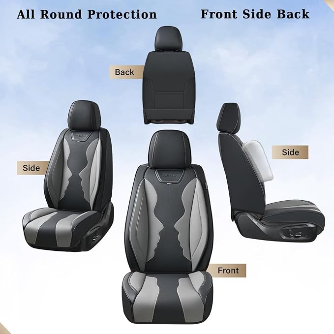 Coverado Car Seat Covers, Front Covers for Cars, Car Seat Cover Front Seats, Automotive Seat Cover, Waterproof, Leather Car S