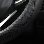 West Llama Microfiber Leather Steering Wheel Cover for Toyota, Textured Design, Custom Fit for 14.5-15 inch, Durable & Comfor