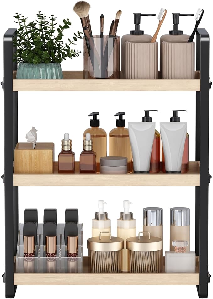 HNRLOY Bathroom Counter Organizer,Bathroom Countertop Organizer,Counter Shelf,Countertop Storage,Organization and Storage,Mak