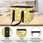 Reusable Grocery Bags Heavy Duty Shopping Bags Foldable Large Tote Bags with Long Handles & Hard Bottom