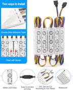 LED Window Lights Storefront Decorative Lights for Business 12V 5050 Advertising Signs Commercial Store Light LED Module 50FT (5 Packs) Upgraded RGB Light