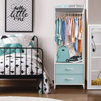 Sorbus Premium Cothing Rack with Drawers - Heavy Duty Wardrobe Closet with Metal Frame & Wooden Top - 70Inch Tall Garment Rac