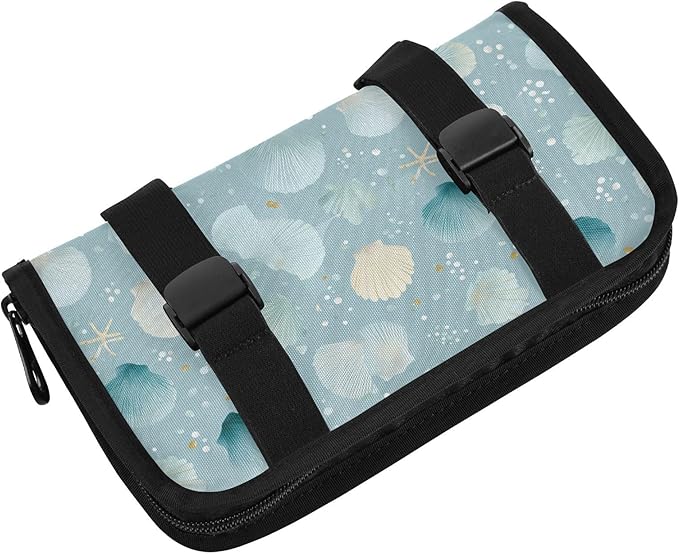 Car Tissue Holder Car Visor Organizer Tissue Box Holder for Car Sun Visor Organizer with Car Vehicle Accessories Essentials Interior for Women Men Light Blue Seashell Starfish Pearl