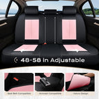 Coverado Car Seat Covers Full Set, Seat Covers for Cars, Black Car Seat Covers Front Seats and Back Car Seat Protector Waterp