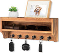 Nekon Key Holder Wall Mount, 12.8" W x 5.6" H x 3.7" D Wall Mounted Key and Mail Organizer with 6 Key Hooks, Key Racks for Ho