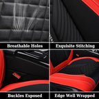 Coverado Front Seat Covers, 2 Pack Waterproof Seat Covers for Cars, Luxury Leather Seat Cushions, Front and Rear Seat Protect