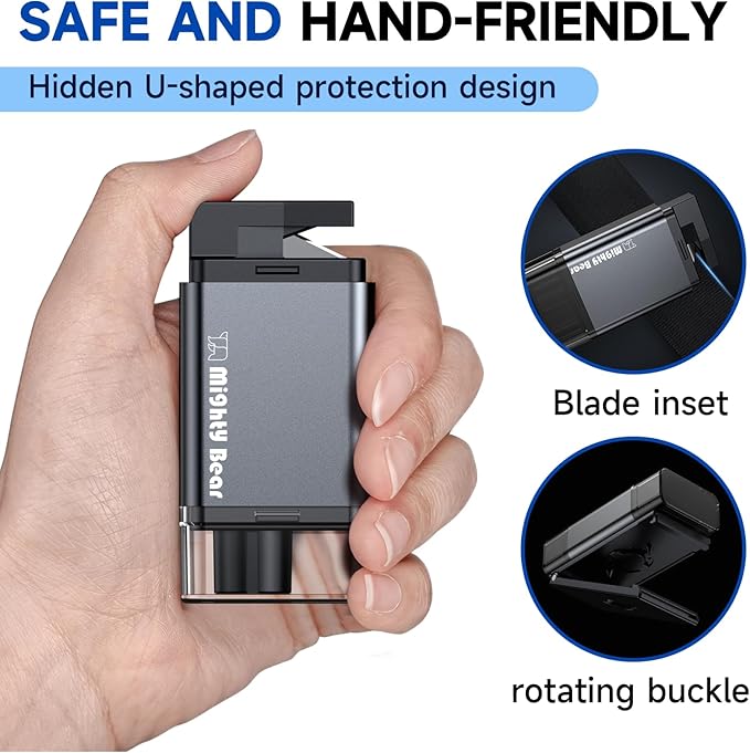 MightY Bear Car Window Breaker Seatbelt Cutter, 2-in-1 Car Emergency Tool, Underwater Glass Breaker for Traffic Accidents and