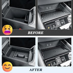 BIBIBO 2Pack for 2025 Murano Center Console Organizer 2025 Nissan Murano SV/SL/Platinum Console Armrest Tray +2025 Murano Wireless Charging Silicone Mat Murano 2025 Insert Organizer Nissan Murano 2025
