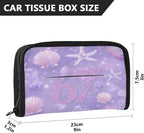 Car Tissue Holder Car Visor Organizer Tissue Box Holder for Car Sun Visor Organizer with Car Vehicle Accessories Essentials Interior for Women Men Purple 67 Mermaid Seashell Starfish