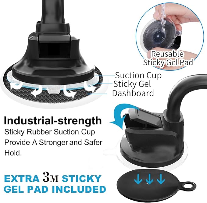 APPS2Car Magnetic Car Phone Holder Mount [6 Strong Magnets], Cell Phone Holder Car [Suction Cup], Phone Car Holder Mount [Windshield Dashboard] fit for Most Smartphones