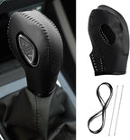 Car Gear Shift Cover Leather for Ford Fusion/Escape/Edge/Focus/Fiesta/Transit/EcoSport/C-Max Automatic Gear Shift Knob Cover 