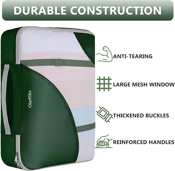8 Set Packing Cubes for Travel, Gifts for Women Mom,Anti-Tearing Suitcase Organizer for Luggage with Shoe & Hanging Toiletry 