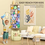 Jtksfcl Stuffed Animal Storage Wood Corner Plush Toys Holder with Star Pattern, Length Adjustable Hanging Stuffed Animal Toy 