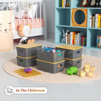 Plastic Storage Baskets With Bamboo Lid - Plastic Storage Containers Stackable Storage bins: Storage Baskets for Organizing S